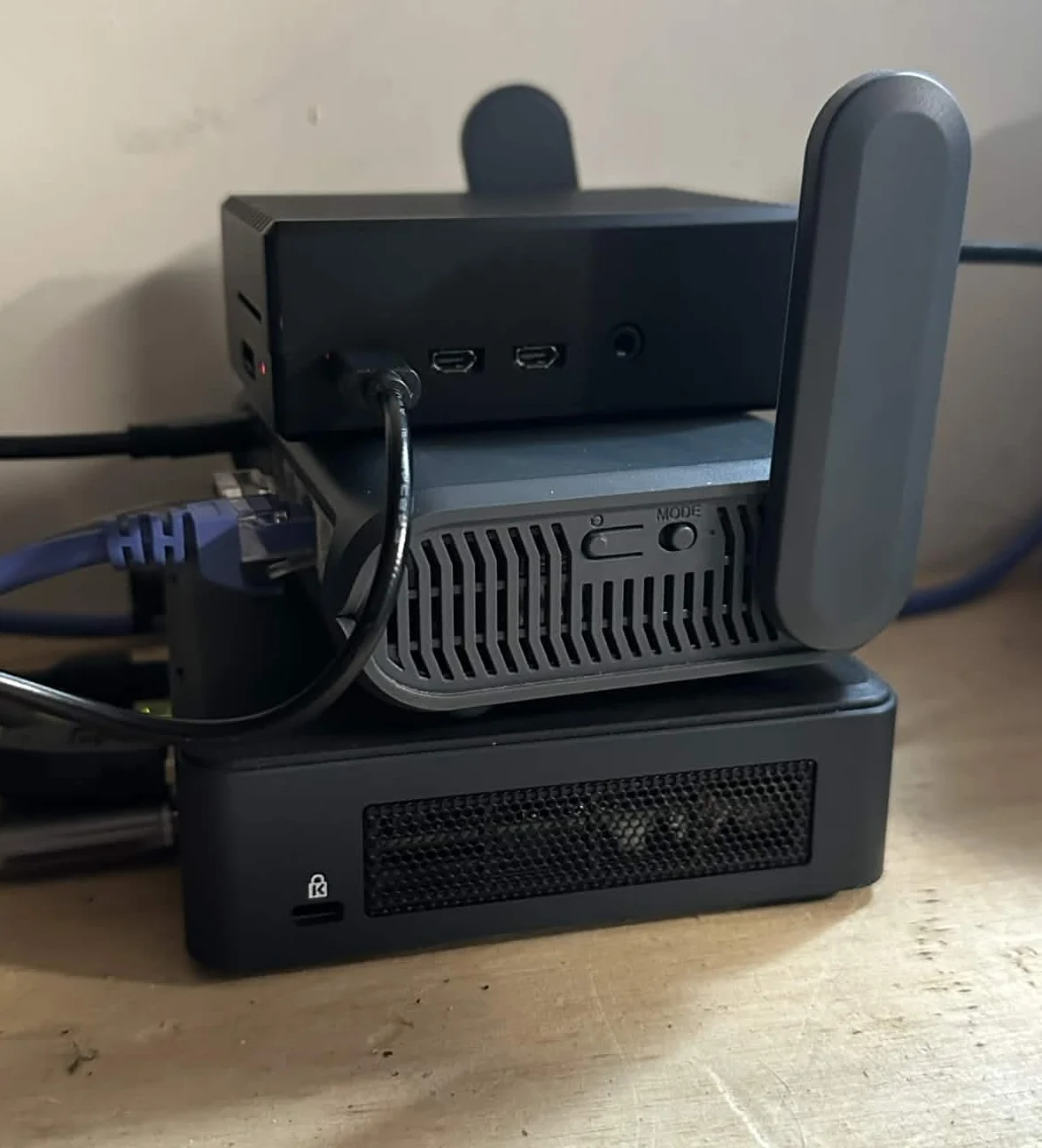 Early homelab hardware stack